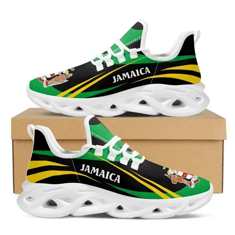Mens Fashion Trainers - Jamaica Flag Print Shoes Men Sneakers