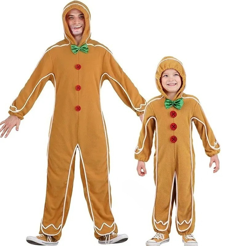Mens Fashion Jumpsuit - Men Gingerbread Cookie Jumpsuit 2026 New