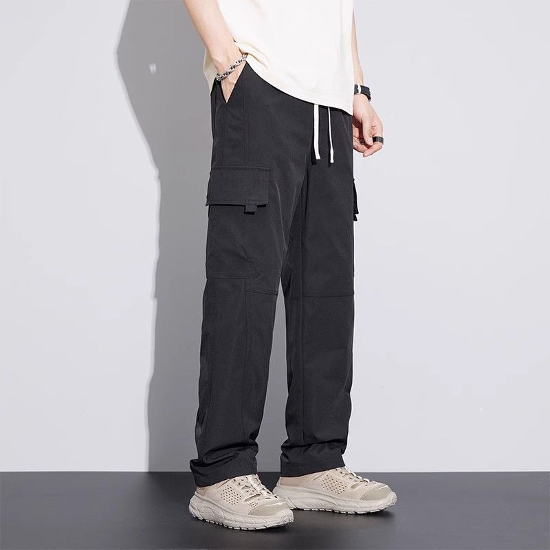 Men'S Fashion Trousers - Trekking Black Men's Cargo Pants Mountain