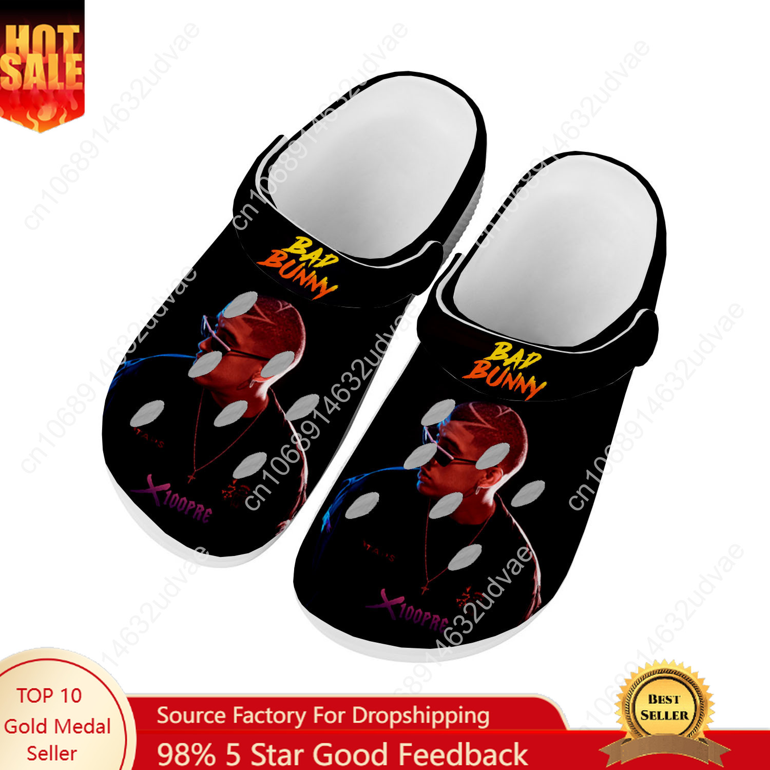 Mens Fashion Sandals - Bad Bunny Water Shoes Men Women