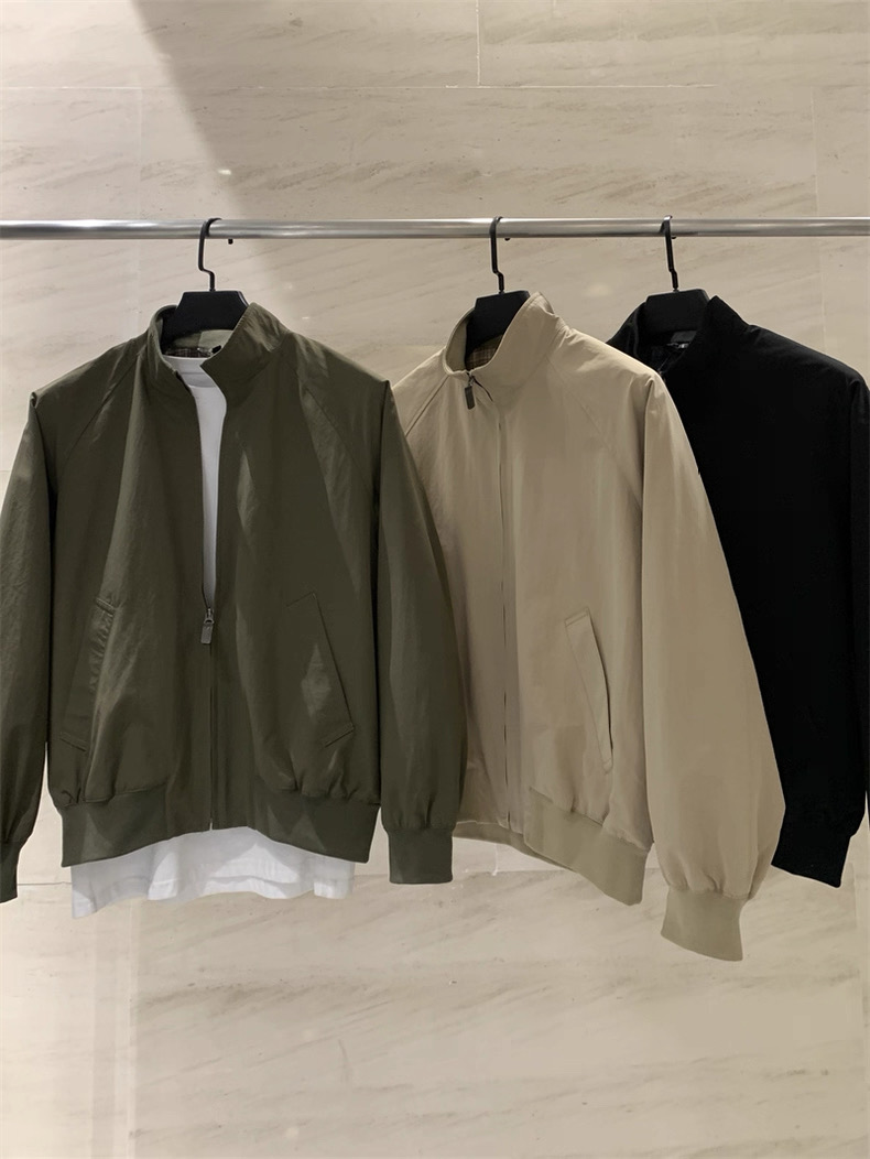 Harrington Jacket - Casual Style Stand Collar Zipper Harrington