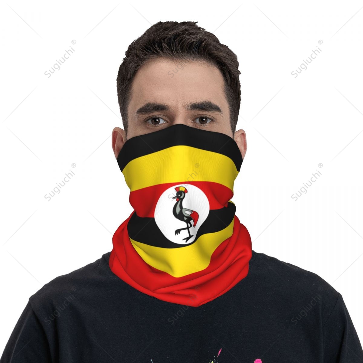 Men Fashion Uganda - Unisex Uganda Flag Neckerchief Scarf Neck