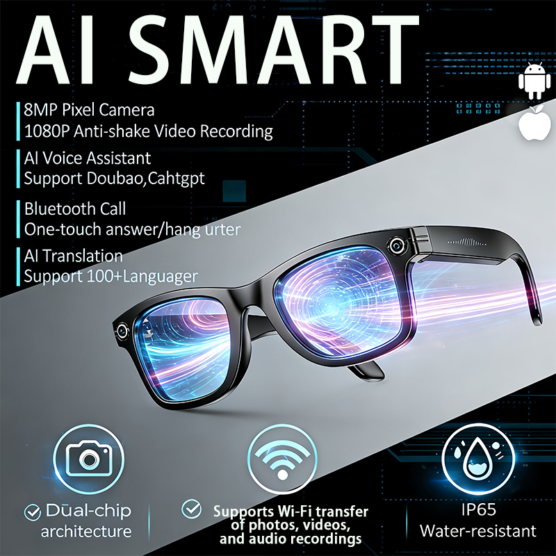 Men'S Fashion Glasses 2026 - AI Smart Glasses with 8MP Camera