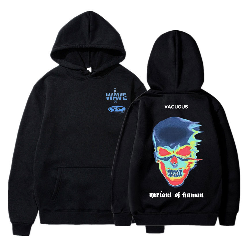 Mens Fashion Style Images - Skeleton Thermal Imaging Graphic Print Hoodie