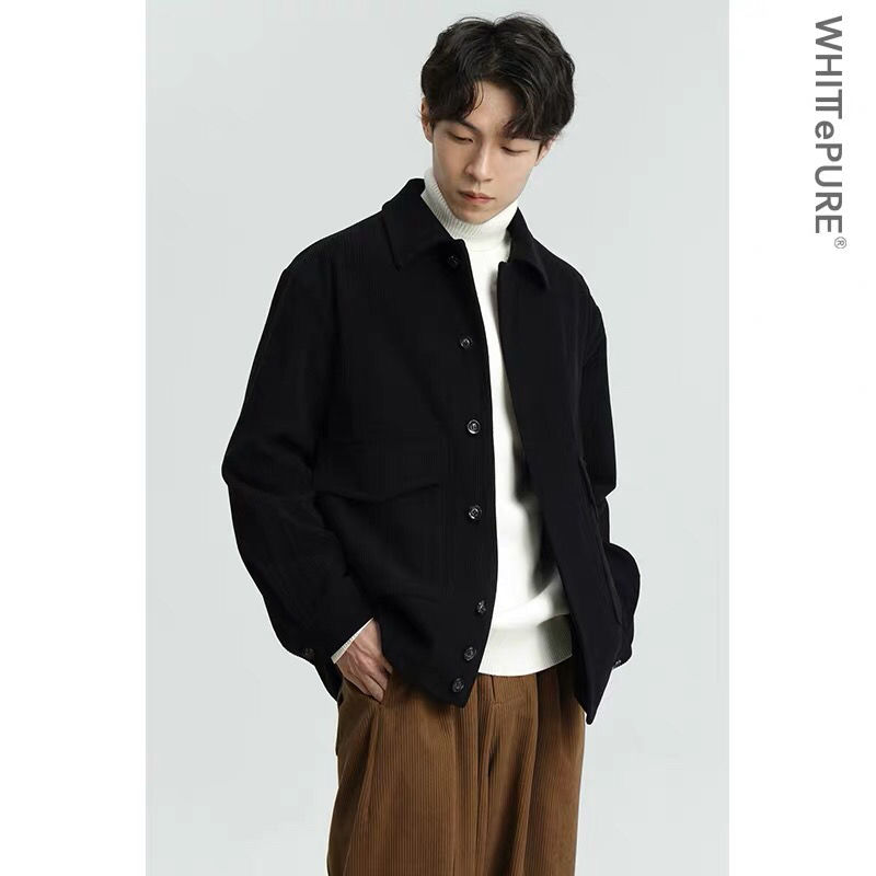 Spring Autumn New Corduroy Cas - Harrington Jacket 评论和价格