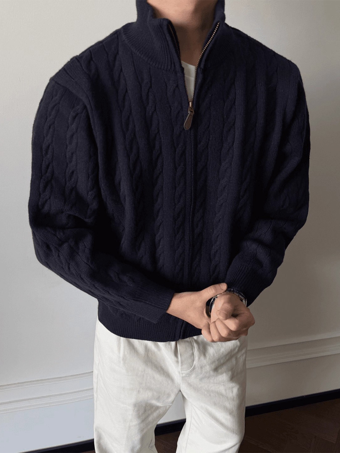 Fur Collar Pullovers Anime Men - Mens Fashion Style Images 评论和价格