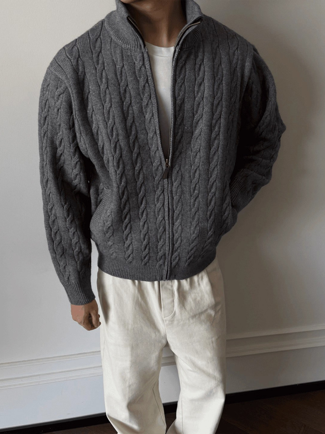 Fur Collar Pullovers Anime Men - Mens Fashion Style Images 评论和价格