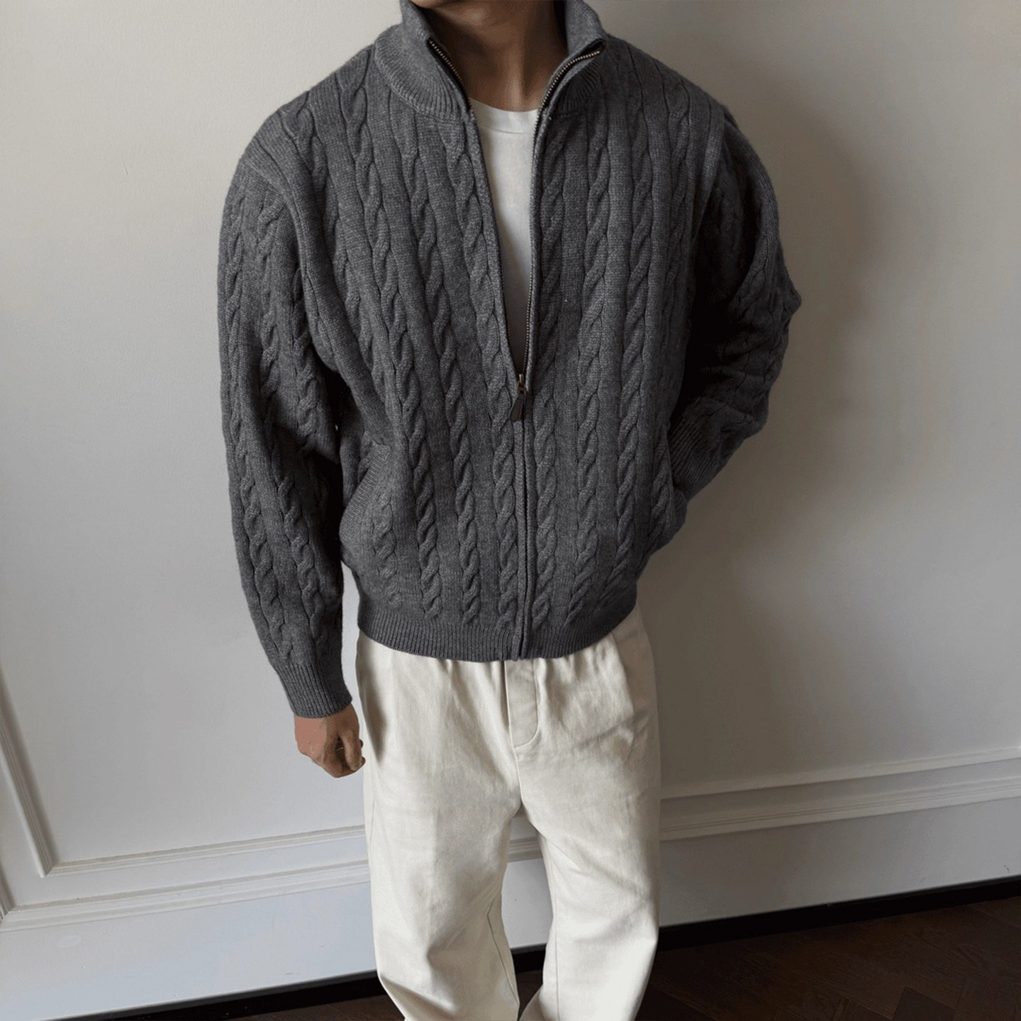 Fur Collar Pullovers Anime Men - Mens Fashion Style Images 评论和价格