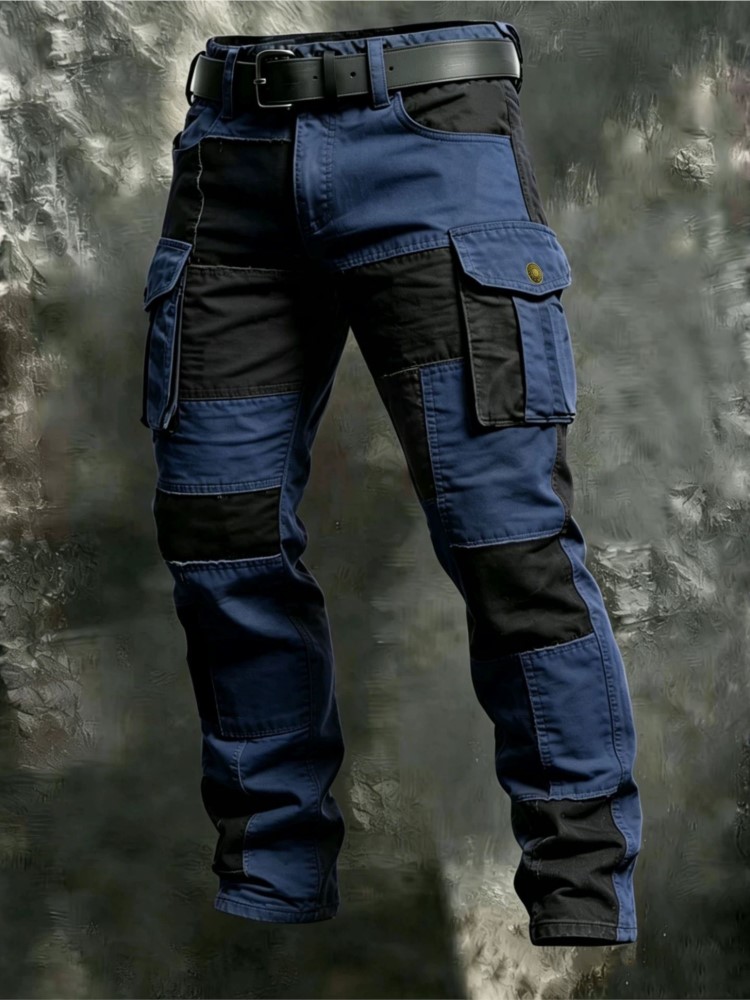 Cotton Men Cargo Pants Khaki C - Men'S Fashion Trousers 评论和价格