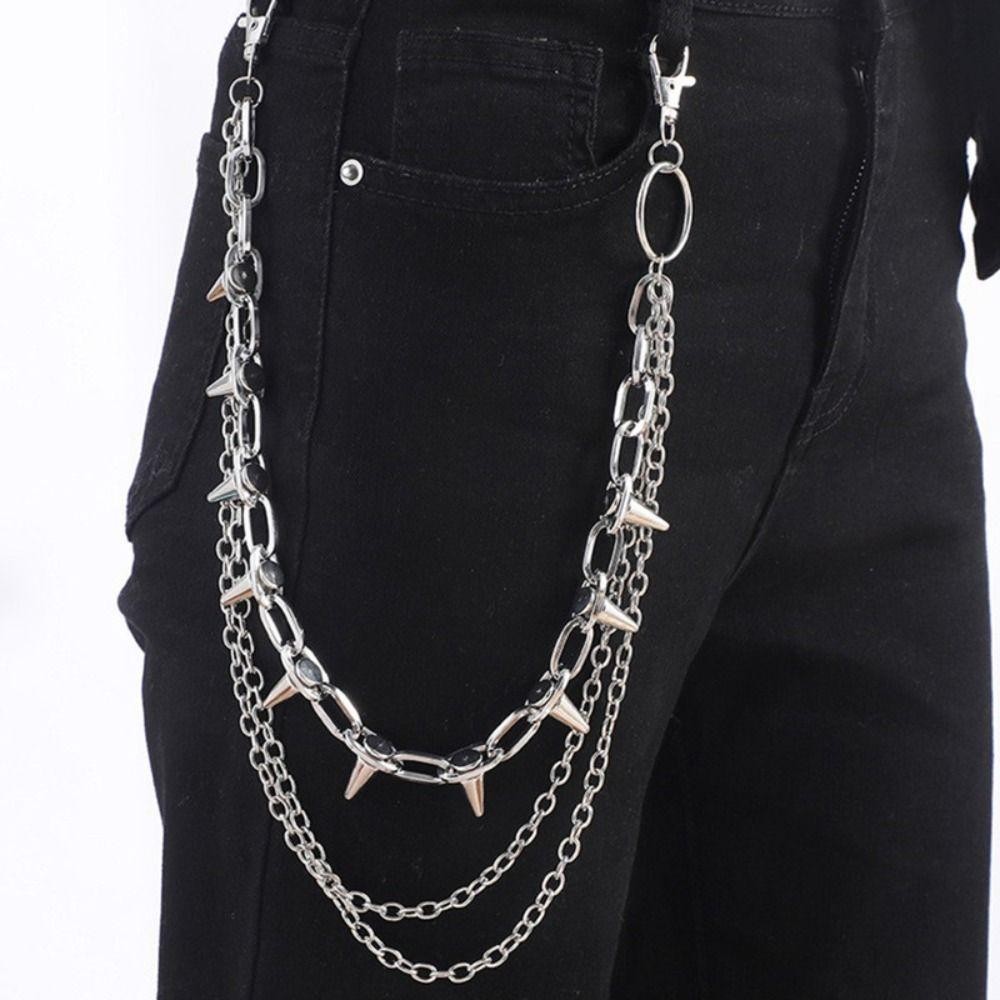 Unisex Hip Hop Punk Rock Metal - Men'S Fashion Trousers 评论和价格
