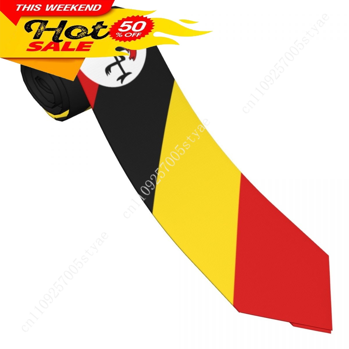 Uganda Flag Tie Emblem Necktie - Men Fashion Uganda 评论和价格