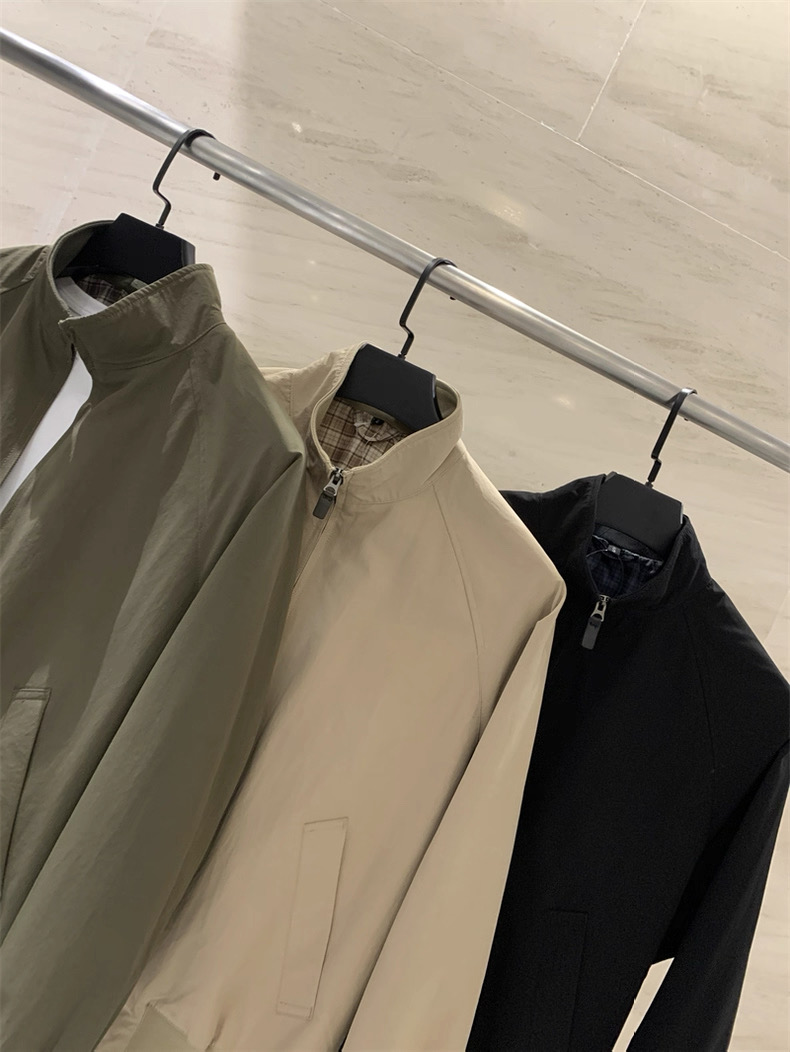 Casual Style Stand Collar Zipp - Harrington Jacket 评论和价格
