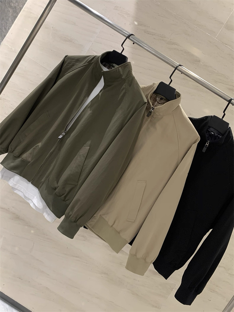 Casual Style Stand Collar Zipp - Harrington Jacket 评论和价格
