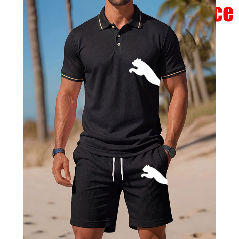 Men's Casual Short-Sleeved Pol - Men'S Fashion Polo Shirt 评论和价格