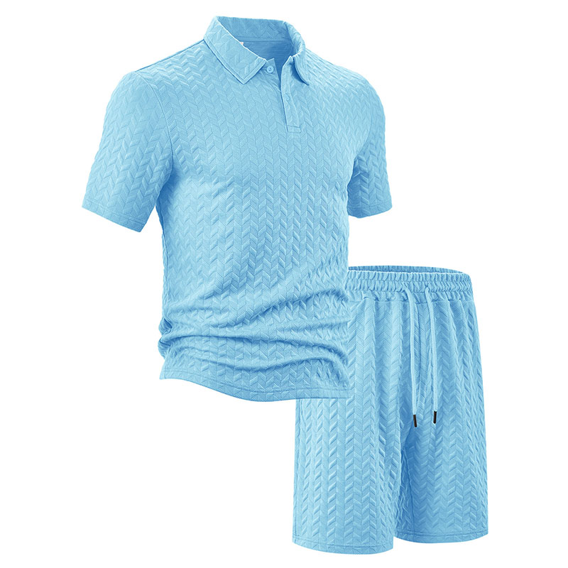 Men's summer lapel jacquard th - Men'S Fashion Polo Shirt 评论和价格