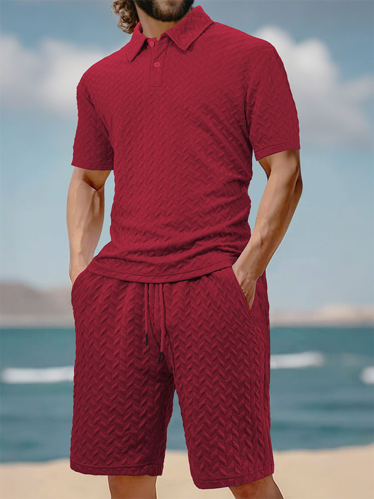 Men's summer lapel jacquard th - Men'S Fashion Polo Shirt 评论和价格