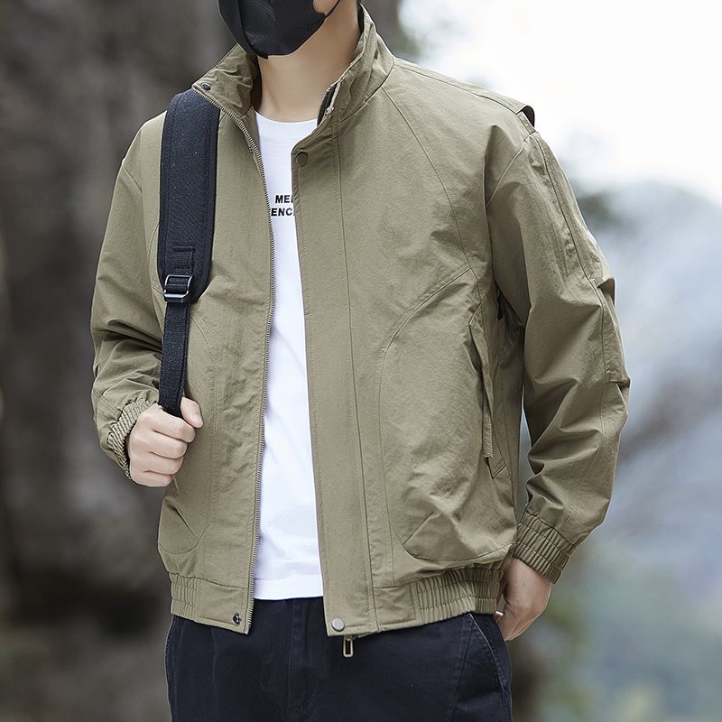 Business Casual Thin Stand Col - Harrington Jacket 评论和价格