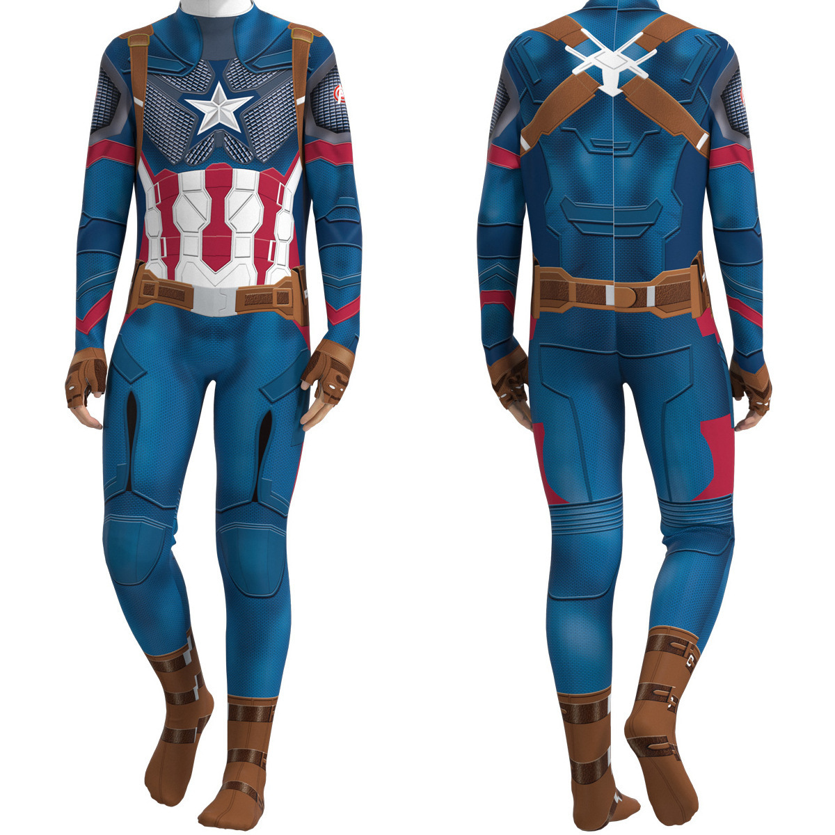 Halloween Cosplay Costume Capt - Mens Fashion Jumpsuit 评论和价格