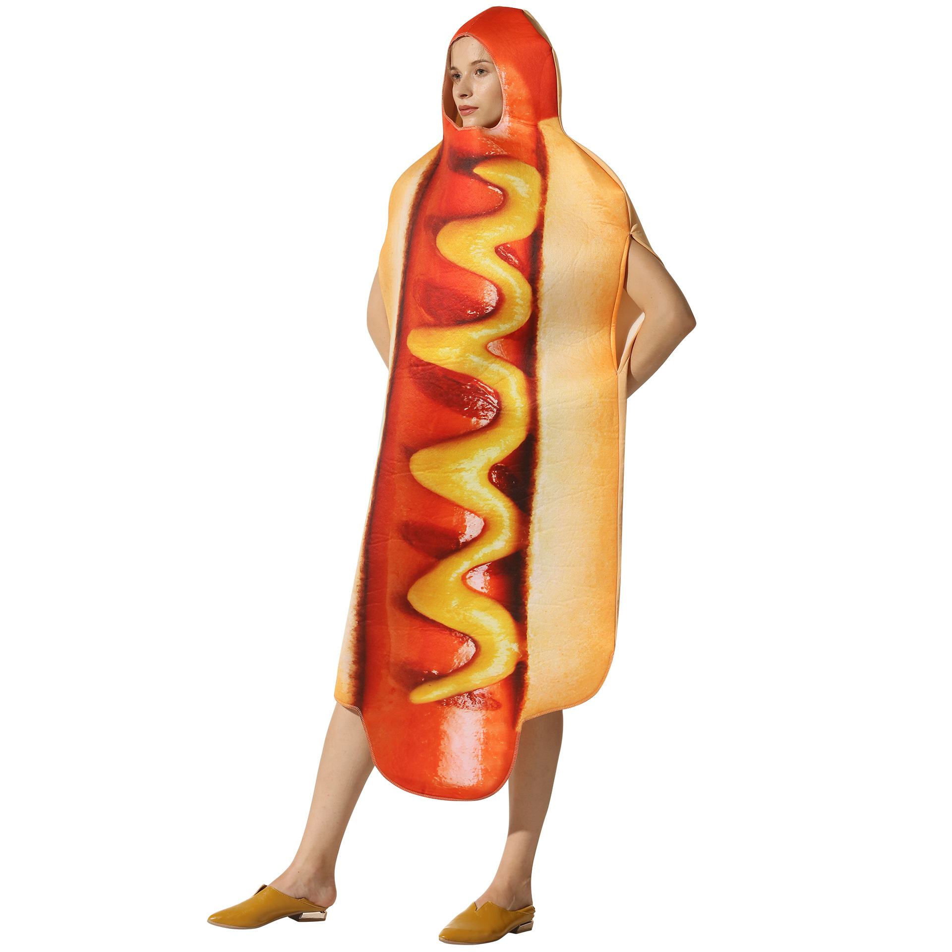 Funny 3D Print Hot Dog Hooded  - Mens Fashion Jumpsuit 评论和价格