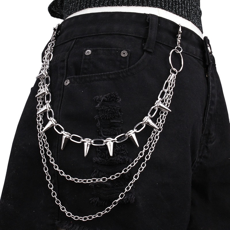 Hip Hop Punk Rock Metal Pants  - Men'S Fashion Trousers 评论和价格
