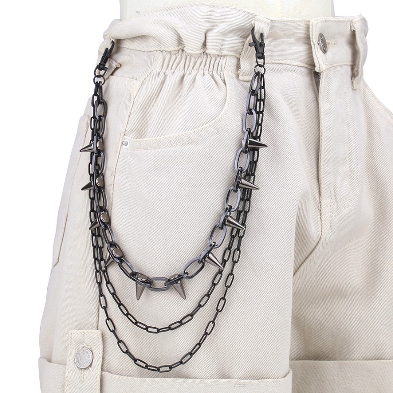 Hip Hop Punk Rock Metal Pants  - Men'S Fashion Trousers 评论和价格