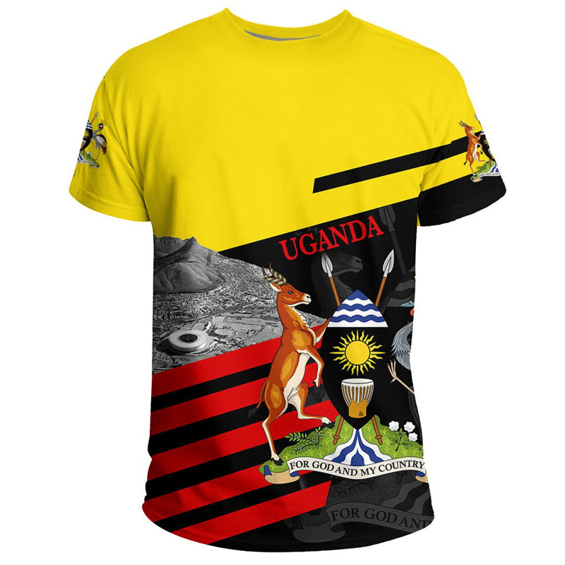 Fashion 3D Printed Uganda T Sh - Men Fashion Uganda 评论和价格