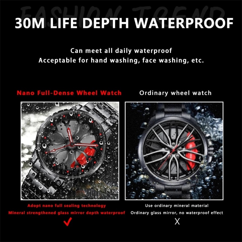 Fashion Mens Car Wheel Watches - Men'S Fashion Hub 评论和价格