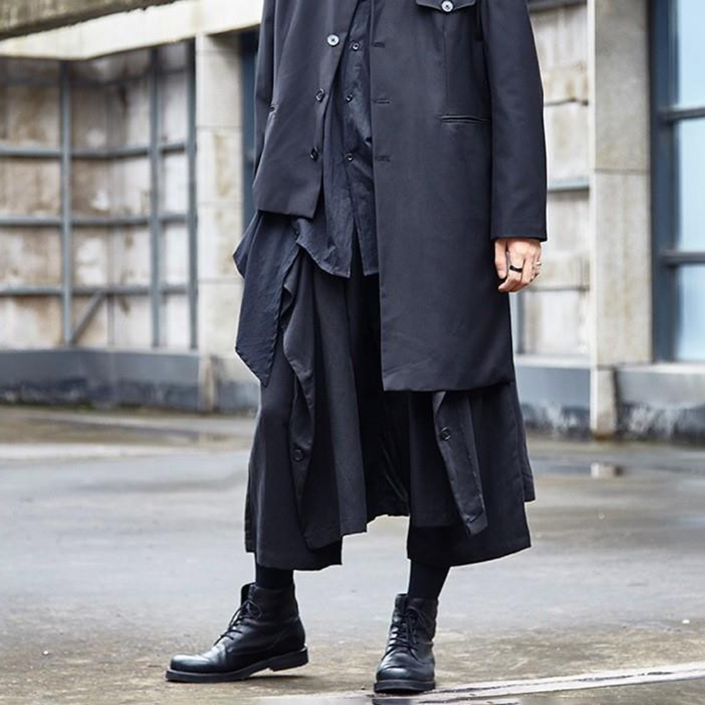 Gothic Dark Pants Y2k Irregula - Mens Fashion Trends 2026 评论和价格