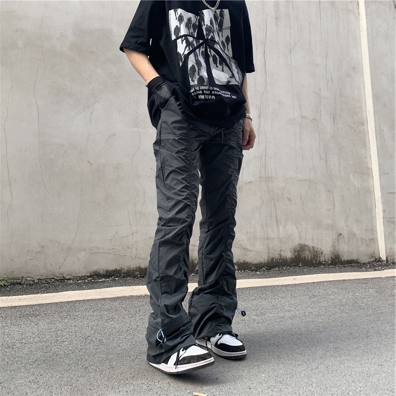 Unisex High Street Flared Trou - Men'S Fashion Trousers 评论和价格