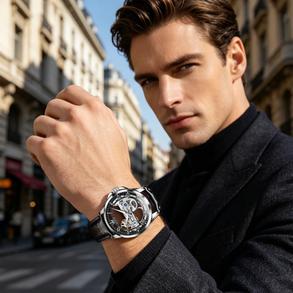 Automatic Skeleton Watch for M - Mens Fashion Style Images 评论和价格
