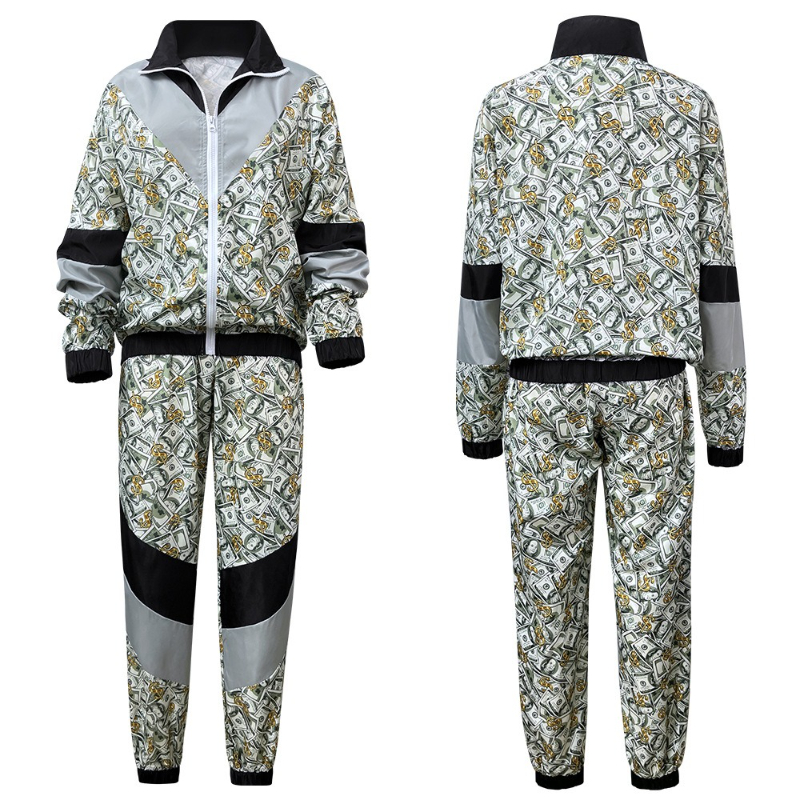 2pcs Set Fashion Printing Disc - Men'S Fashion Trousers 评论和价格