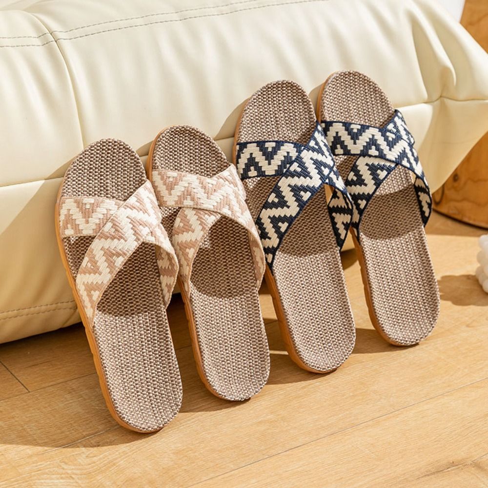 Fashion Ethnic Style Linen Cro - Mens Fashion Sandals 评论和价格