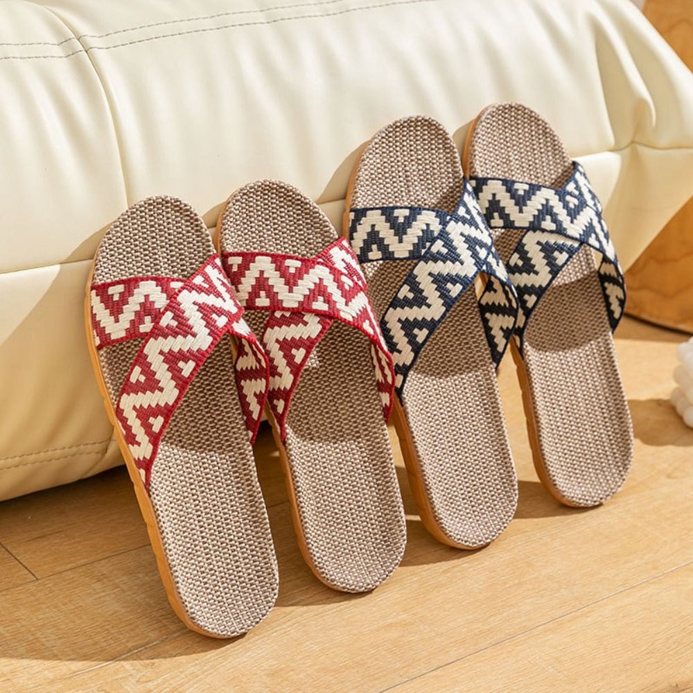 Fashion Ethnic Style Linen Cro - Mens Fashion Sandals 评论和价格