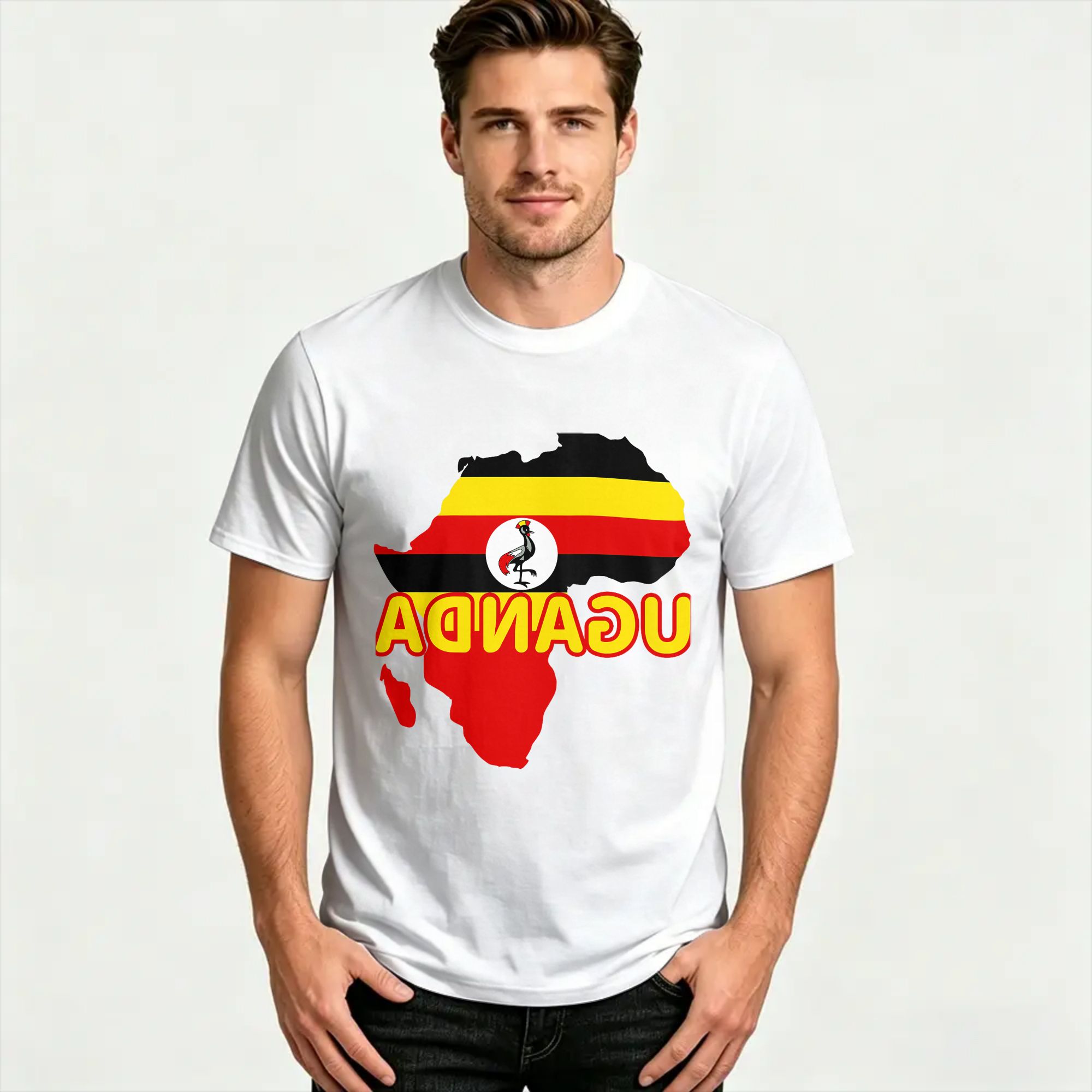 Uganda Ugandan Pride Flag Map  - Men Fashion Uganda 评论和价格