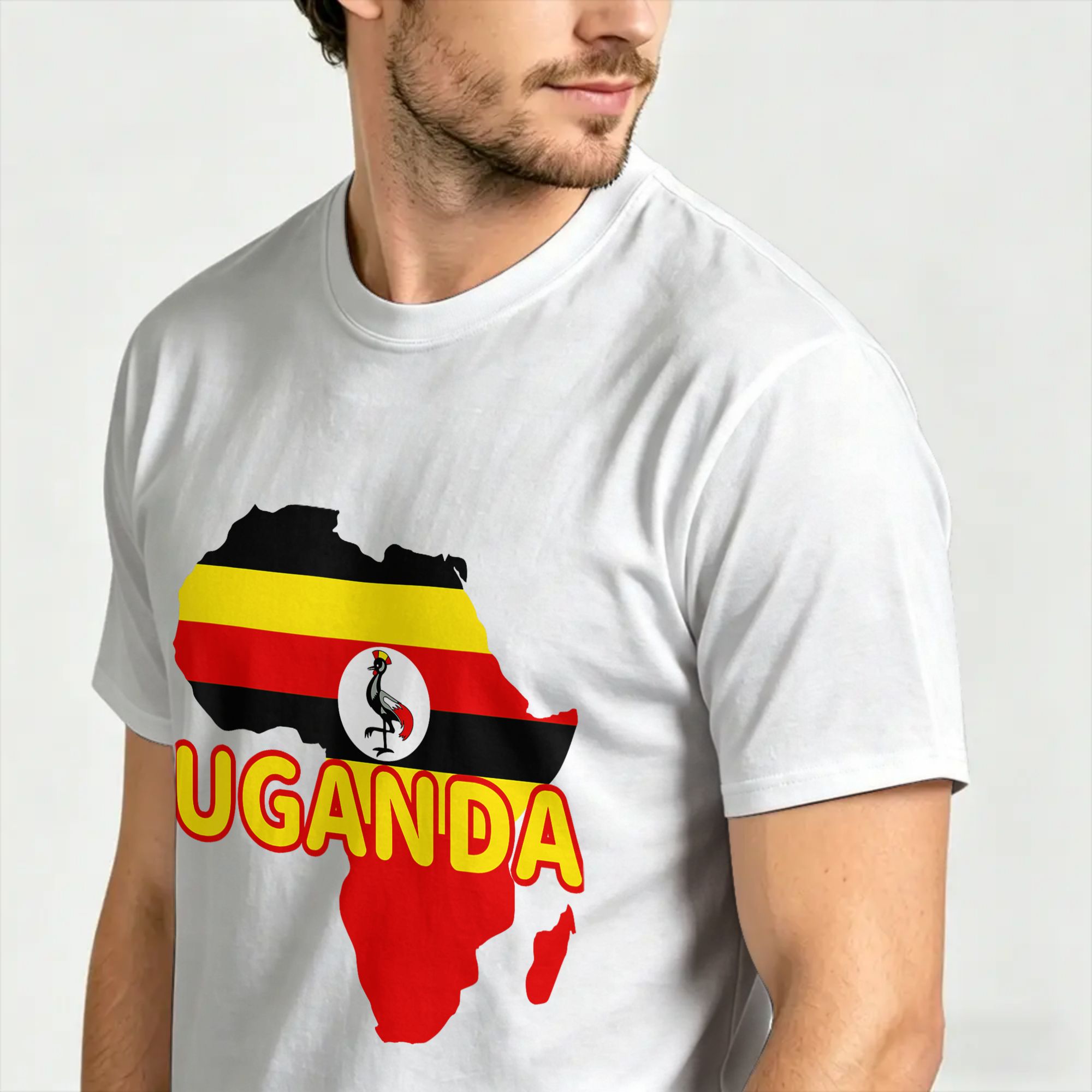 Uganda Ugandan Pride Flag Map  - Men Fashion Uganda 评论和价格