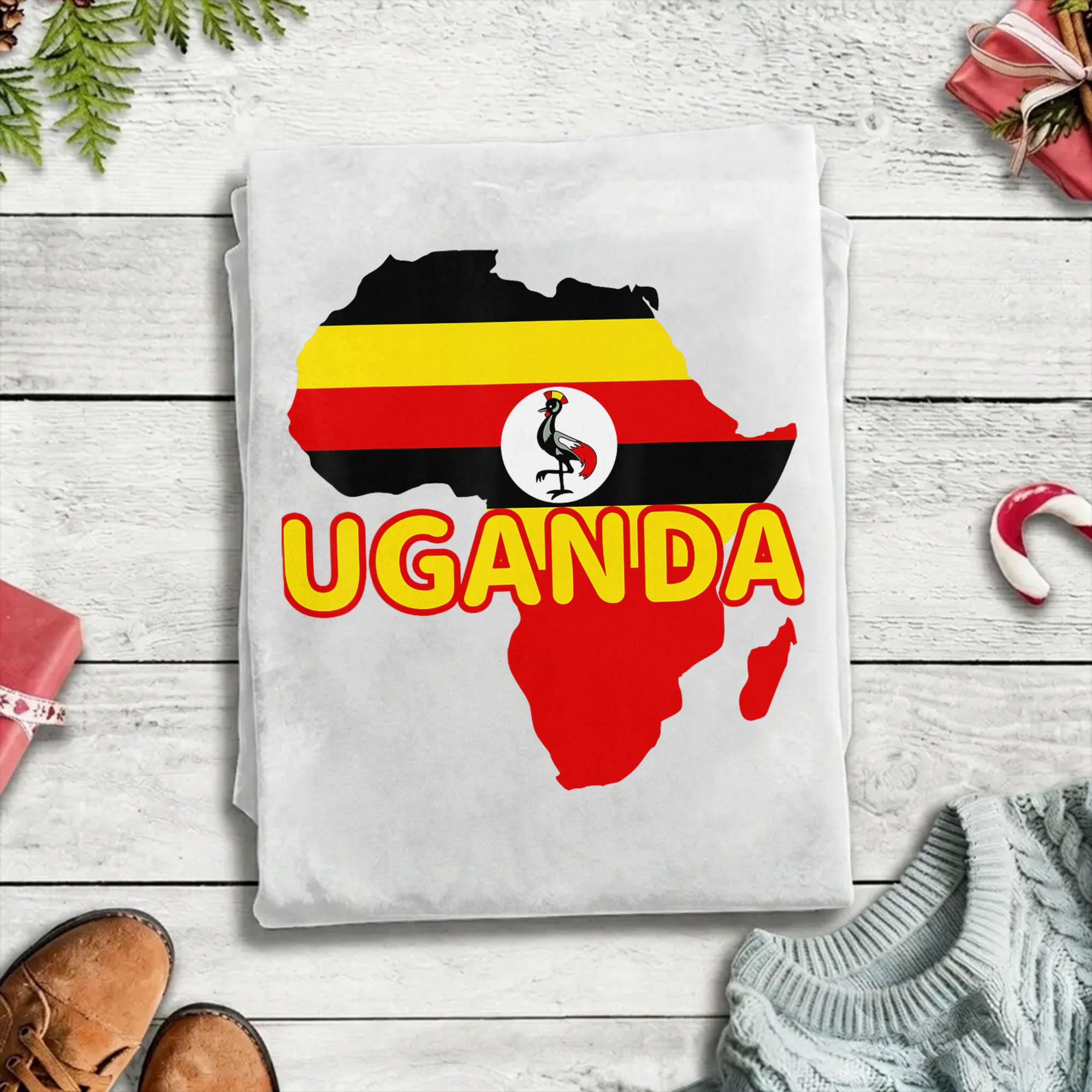 Uganda Ugandan Pride Flag Map  - Men Fashion Uganda 评论和价格